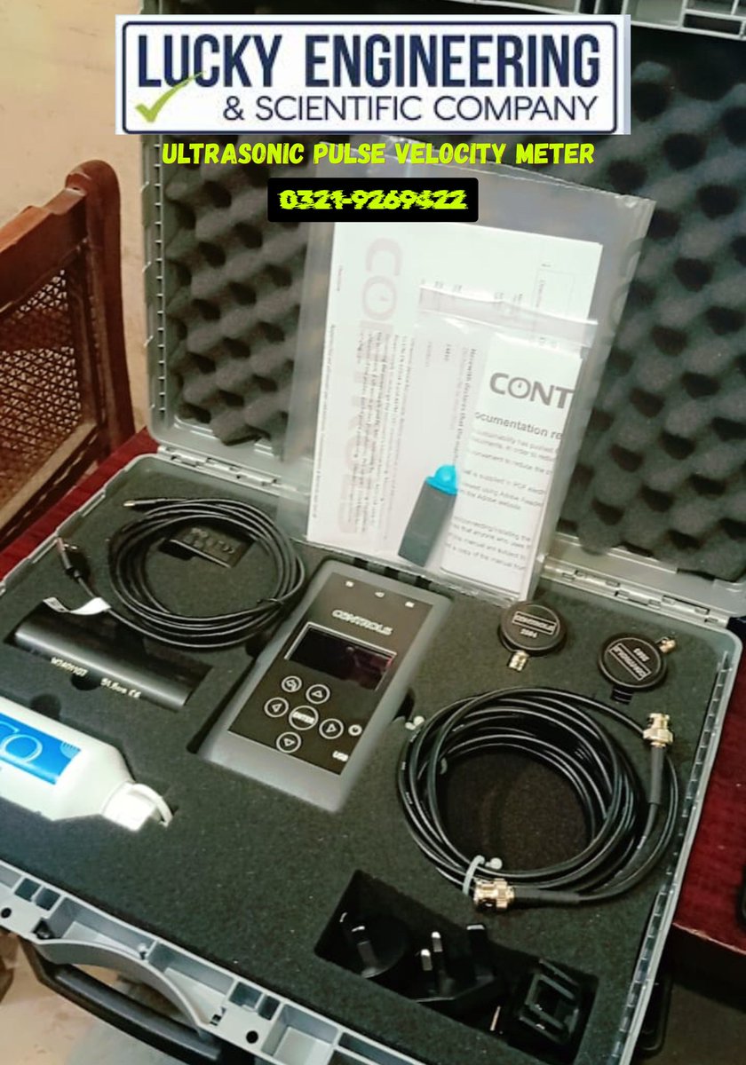 lesco287's tweet image. Controls Italy Digital Ultrasonic Pulse Velocity Tester is a high-precision NDT (Non-Destructive Testing) instrument used to measure the velocity of ultrasonic pulses in concrete and other building materials.
#UltrasonicPulseVelocity #UPVTester #ControlsItaly
tell: 03219269422