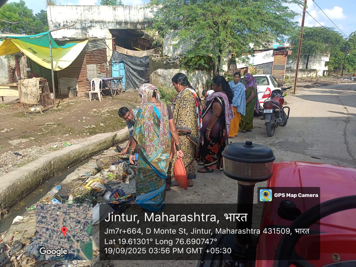 JinturP's tweet photo. @SwachhBharatGov @swachhbharat @MoHUA_India @MoJSDDWS 
नगर परिषद जिंतूर जिल्हा परभणी ४३१५०९
ULB CODE - ८०२७५२
स्वच्छता ही सेवा 2025
17 सप्टेंबर ते 2 ऑक्टोबर 2025
दिनांक : 19 सप्टेंबर  2025
 शहरातील सार्वजनिक जागांची स्वच्छता https://t.co/qiQdh7dPDl