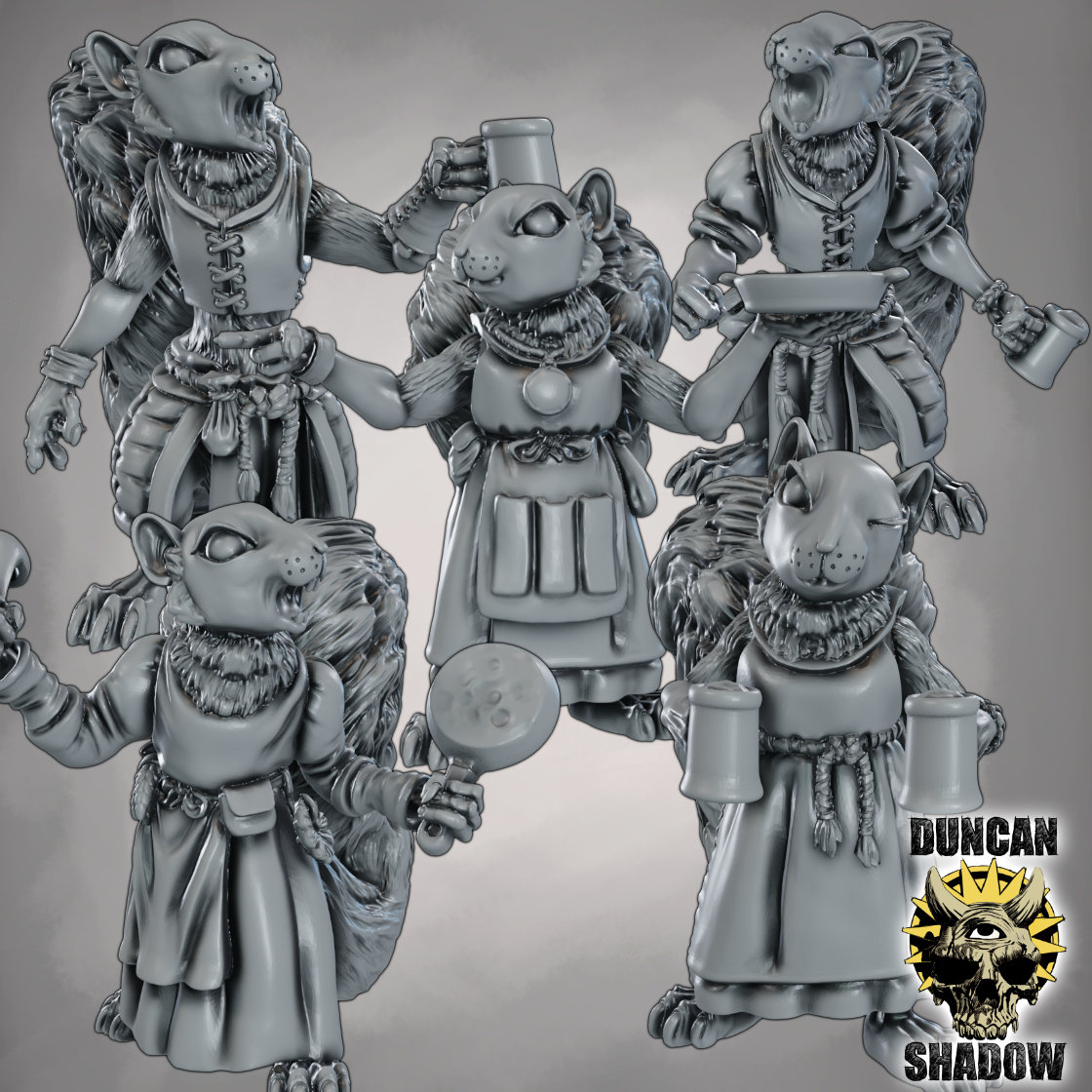 Unleash Your Tabletop Adventure with These Adorable 3DPrintable Female Squirrel Folk NPC's Tavern set

One of the sets of Female Squirrel folk out this month  
🔥Perfect for: Tabletop gamers, 3D printing enthusiasts, and DIY creators looking to elevate their hobby. 
Follow