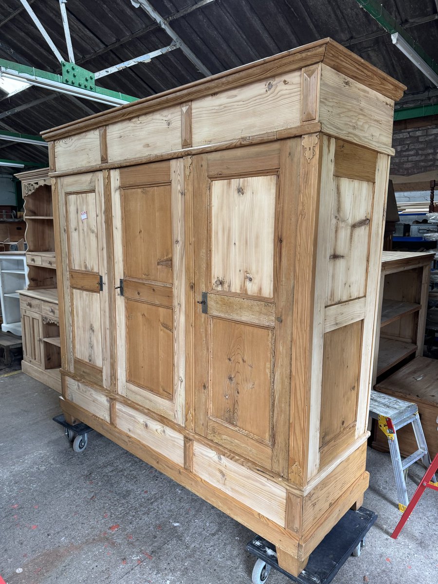 We’ve removed any deep marks and scratches and this very nice (and very large) knockdown wardrobe will be waxed today, polished and delivered next week.