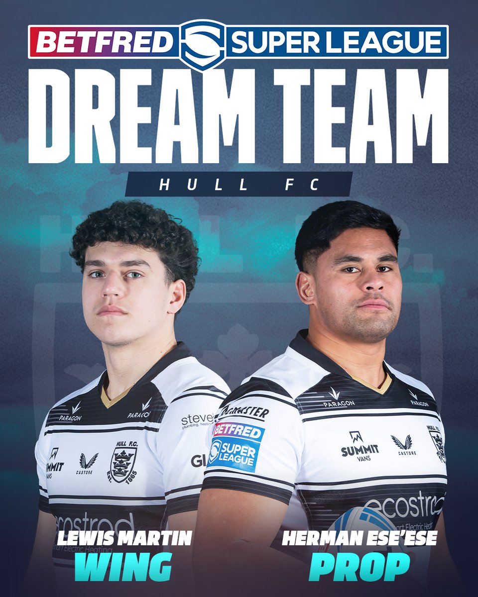 Hull FC (@hullfcofficial) on Twitter photo Lewis Martin and Herman Ese'ese have been named in the 2025 Betfred Super League Dream Team ๐คฉ๐ฅ
Read ๐ tinyurl.com/yyf3xy54
โซ๏ธโช๏ธ #COYH | <a href="/SuperLeague/">Betfred Super League</a> Lewis Martin and Herman Ese'ese have been named in the 2025 Betfred Super League Dream Team ๐คฉ๐ฅ
Read ๐ tinyurl.com/yyf3xy54
โซ๏ธโช๏ธ #COYH | <a href="/SuperLeague/">Betfred Super League</a>