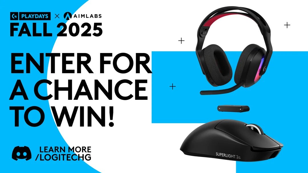 itzToonGaming's tweet image. Ill be checking out the Logitech G PLAYDAYS Aimlabs Fall Playlist today from 11:00am PT / 2:00pm EST over at twitch.tv/toongaming
$100,000+ in prizing including 500 Pro X Superlight 2c and 100 ASTRO A20 X! Play today for free on PC or Xbox!
Be sure to enter the giveaway for…