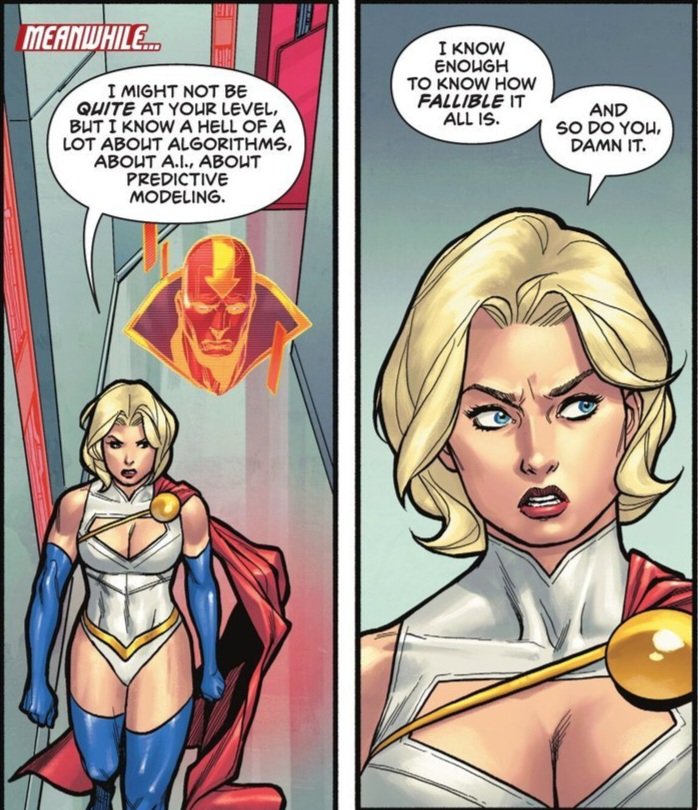 sapphyreblayze's tweet image. I appreciate Justice League Red for acknowledging Karen's intelligence and tech-savvy. Which, admittedly, is like, the bare minimum, but we're at the point with her where I'm grateful for the bare minimum.