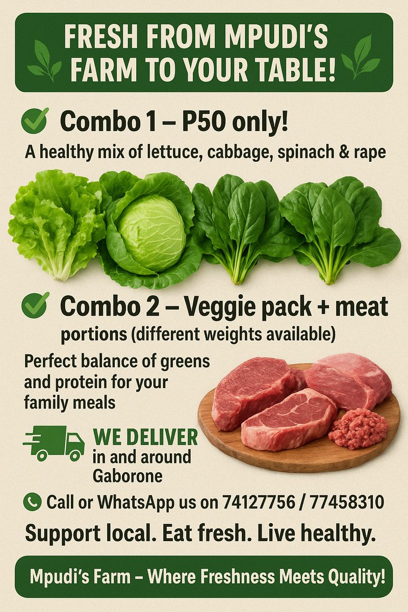 Hope this advert I designed with AI helps. And please don’t be ashamed to park next to one of the busy malls and sell from the boot. You will be surprise the number of sales you will get. Try BBS, station, bus rank, Mogoditshane hotspots esp that it’s month end