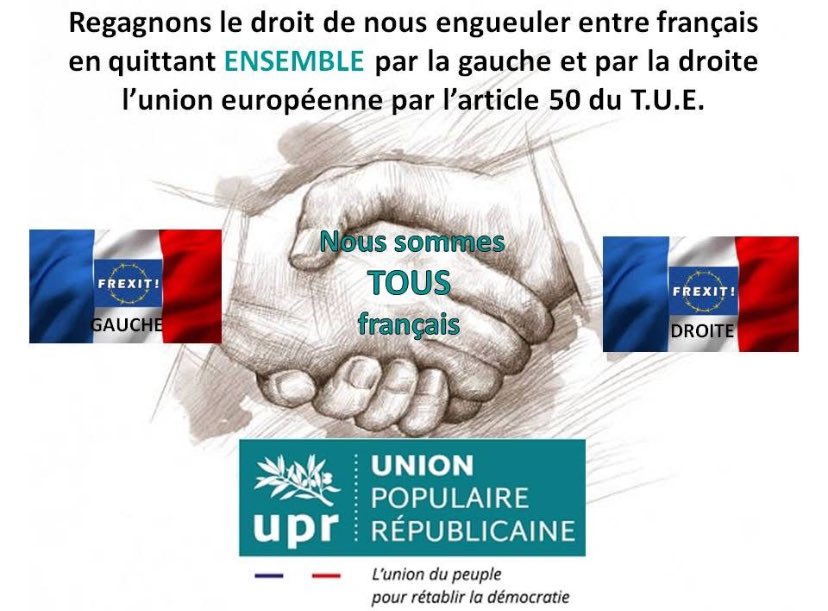 Cette farce politique #Référendum montre du doigt tous ceux que la #Gauche aurait raison de traîter de ##fascho : la droite identitaire du gang #Bolloré , qui se garde bien d'informer que l' #Immigration est décidée par l' #UE. la solution :#Frexit <a href="/f_asselineau/">François Asselineau 🇫🇷</a> <a href="/uprtvfa/">Union Populaire Républicaine</a> #Censure