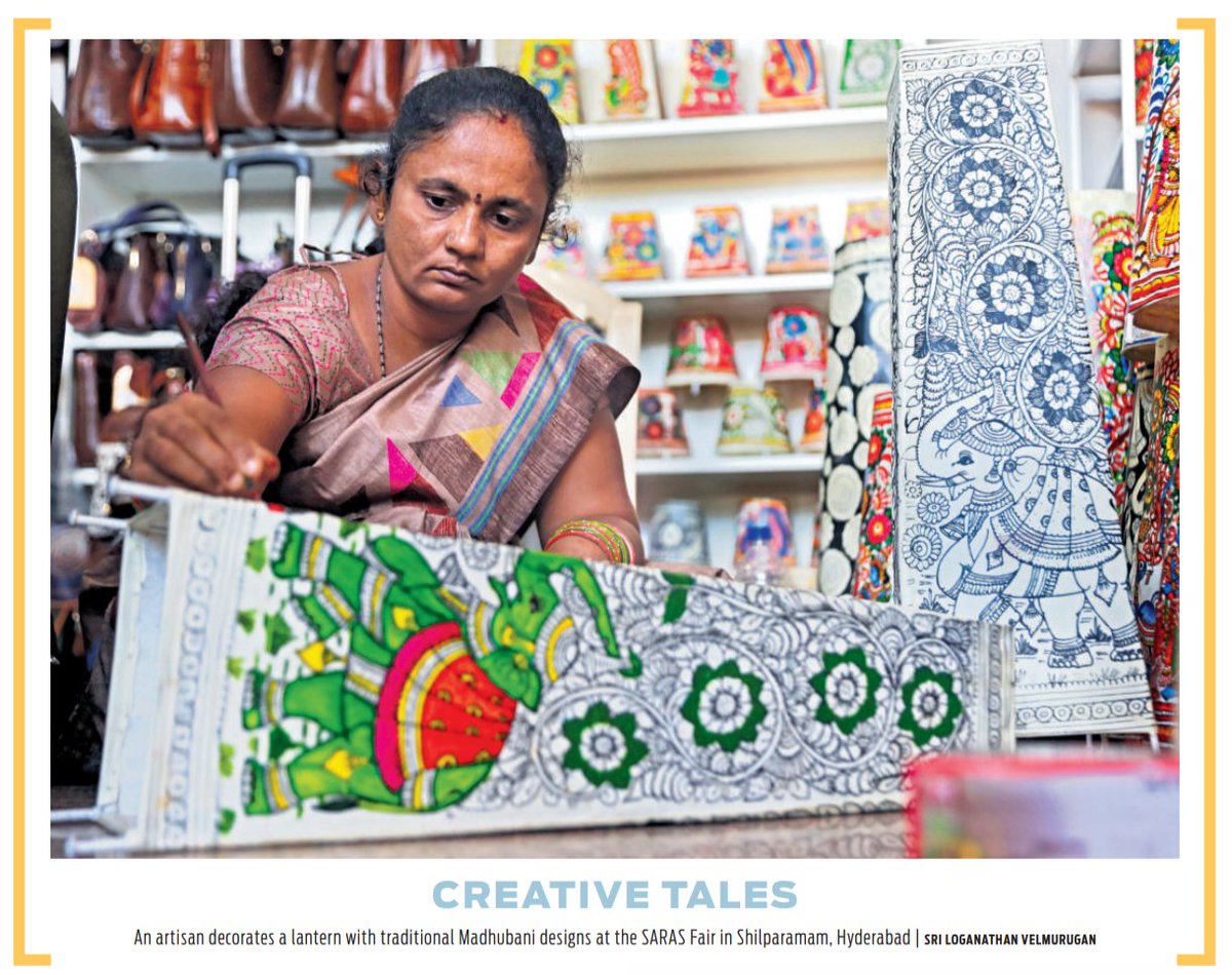 sriloganathan6's tweet image. Creative Tales: An artisan decorates a lantern with traditional Madhubani designs at the SARAS fair in Shilparamam

@NewIndianXpress @XpressHyderabad @Kalyan_TNIE @santwana99 @shibasahu2012 #SarasFair #Bathukamma #Dussehra @shilparamamhyd