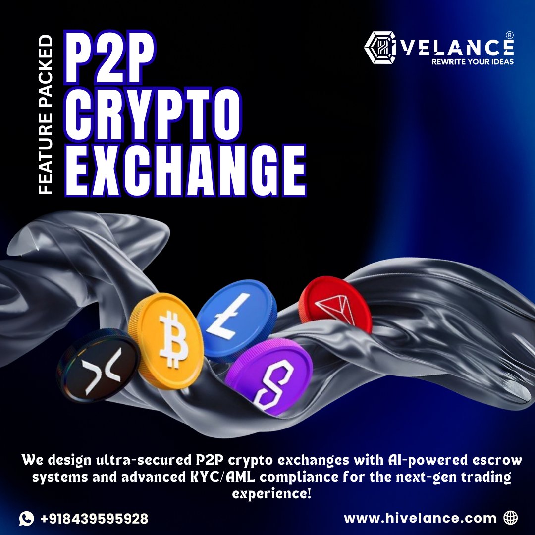 hivelance_tech's tweet image. Hivelance empowers you to tap into this booming market with our revenue-based P2P crypto exchange development services. Our feature-rich P2P exchange software includes
Visit: hivelance.com/p2p-cryptocurr…
#Hivelance #P2PExchangeDevelopment #PeerToPeerExchange #P2PTradingPlatform