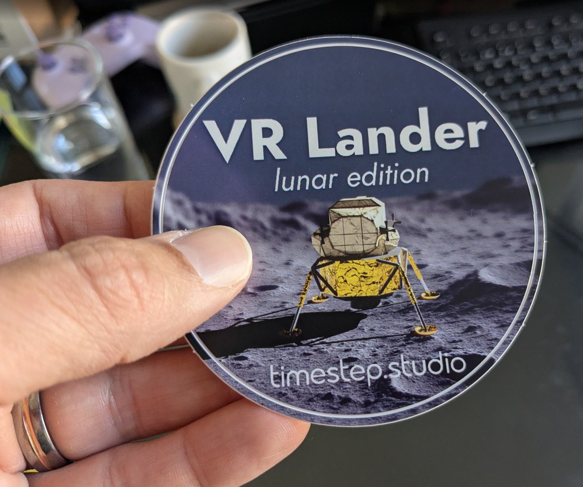 Last chance to get VR Lander on Sale! Also: Stickers are fun!
meta.com/experiences/89…