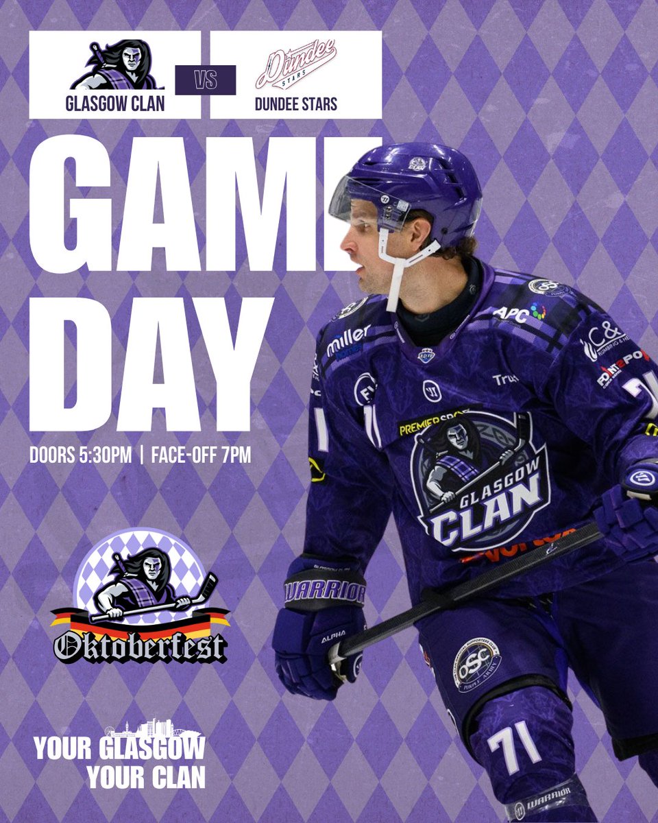 🏒 | 𝗦𝗣𝗜𝗘𝗟𝗧𝗔𝗚

🆚 Dundee Stars
📅 Saturday 20 September 2025
📍 Braehead Arena
🕕 Doors: 5:30pm | 🏒 Face-Off: 7pm
🏆 Challenge Cup
📺 glasgowclan.tv/gb

🎟️ bit.ly/GlasgowClanTic…