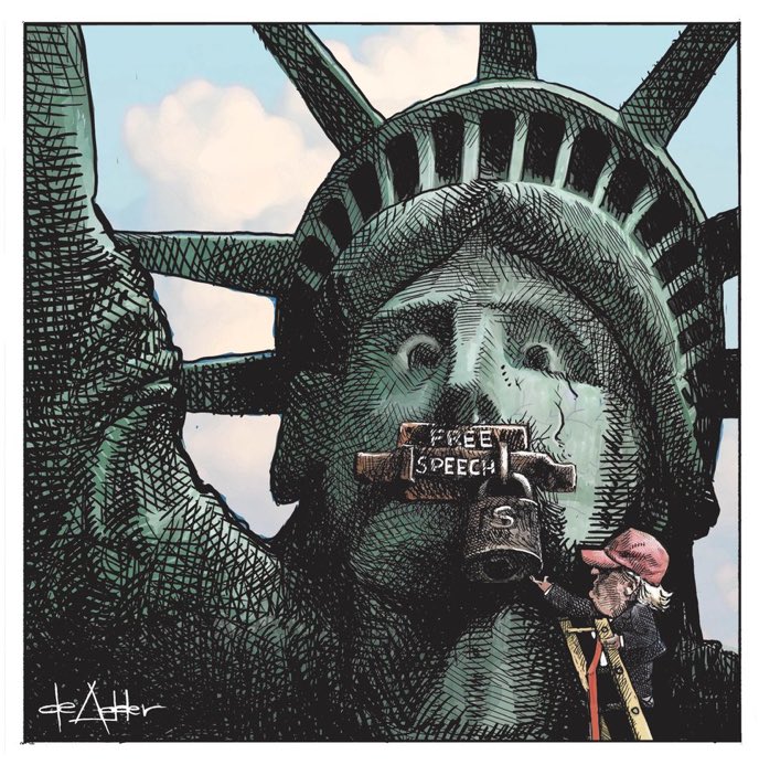 Wolność słowa według Trumpa.