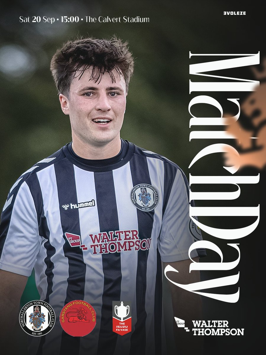 NorthallertonFC's tweet photo. 𝗜𝗧'𝗦 𝗠𝗔𝗧𝗖𝗛𝗗𝗔𝗬
Good luck to the lads against @GarstangFC this afternoon. 
⏰3pm
📍Calvert Stadium DL7 8HA
⚽️£7 adults 
⚽️£5 concessions
⚽️£2 children 
Jonny Haase is sponsored by @optisocialnet 
#allyallyally https://t.co/FhQFyVHOwZ