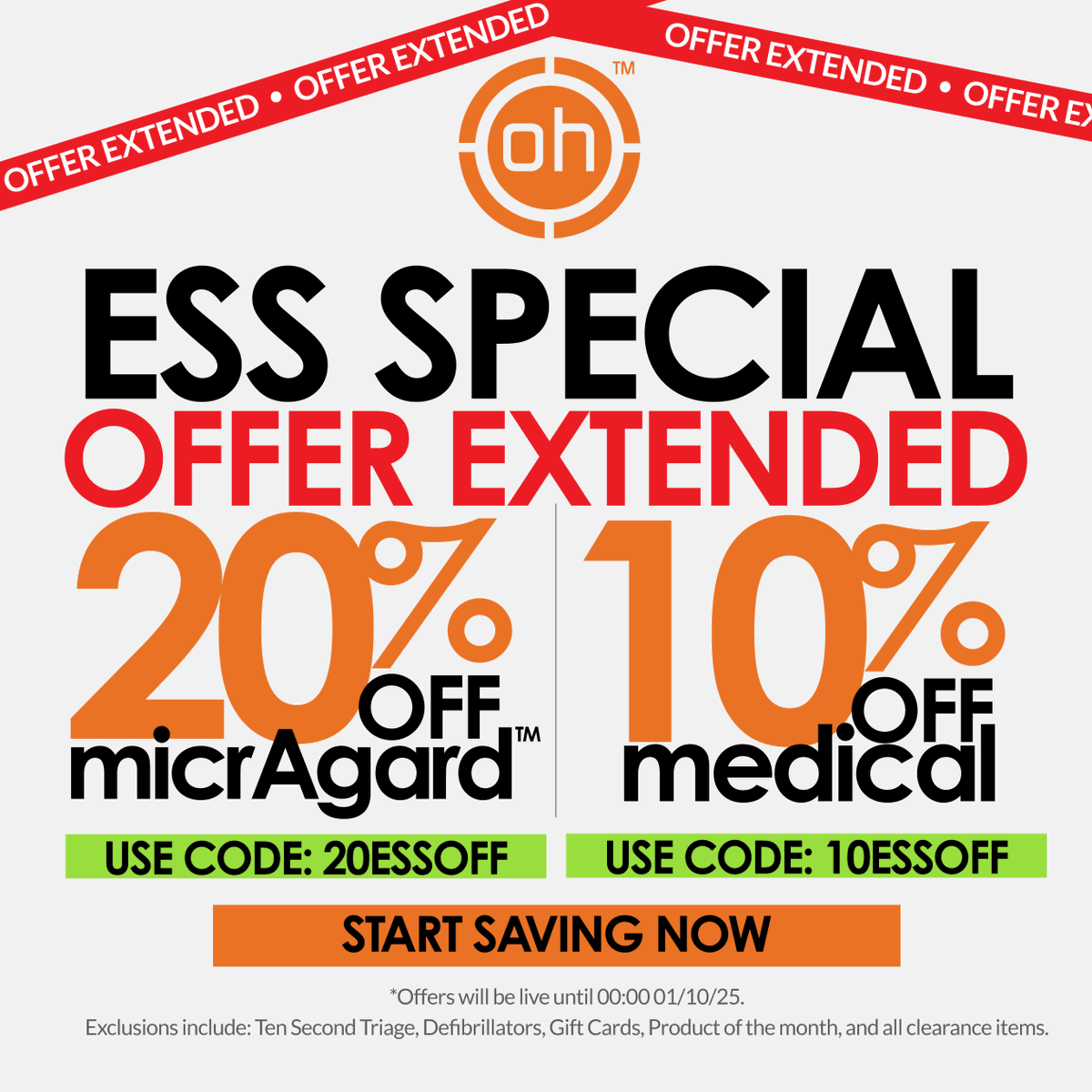💥 What a year at ESS! 💥 

Thanks for the amazing support! Our show offer continues:
⭐ 20% OFF micrAgard (code: 20ESSOFF)
⭐ 10% OFF medical range (code: 10ESSOFF)

Valid until 30 Sept 👉 openhouseproducts.com

#ESS #EmergencyServicesShow #emergencybags