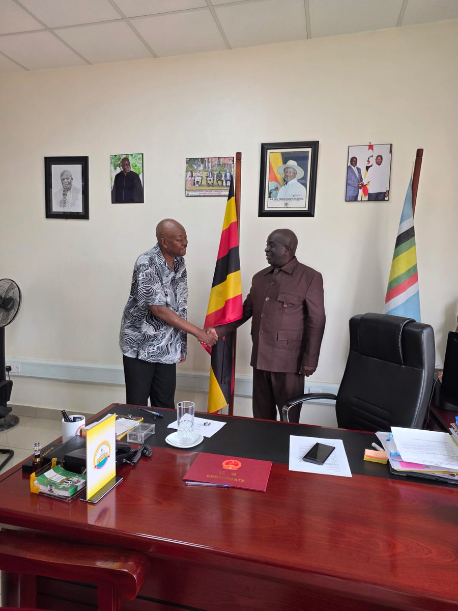 Had a productive meeting with #CharlesInyoin, Chairperson of Sweden NRM Chapter, who paid a courtesy call on me at President's Office, Kampala. 

We discussed advancing the <a href="/NRMOnline/">NRM Party</a> message, mobilizing support, strengthening unity, improving welfare, and living conditions for