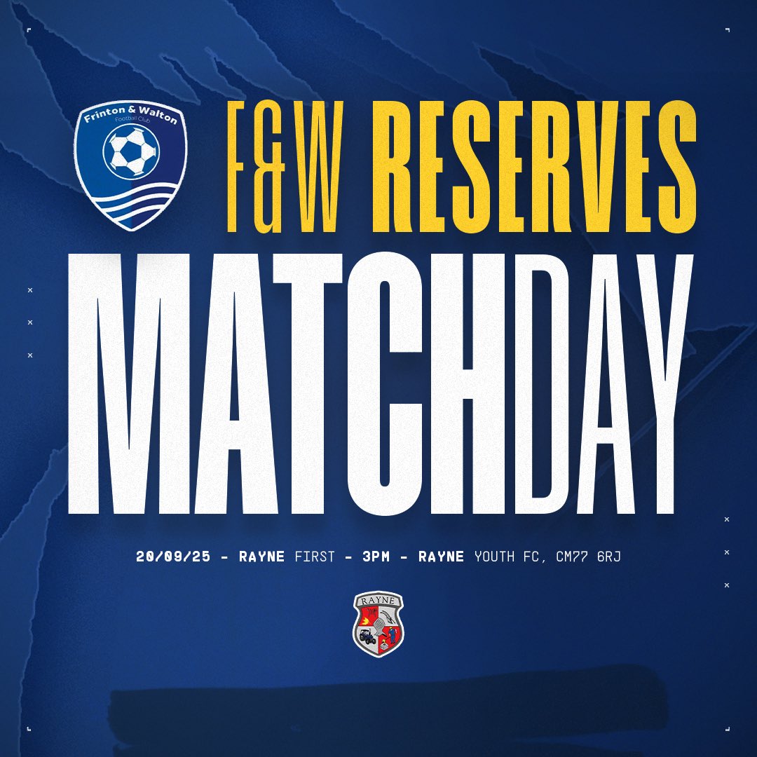 FIRST HOME GAME 🔵⚽️

Frinton First 🆚 <a href="/TheTavernFC/">Tavern FC</a> 
📍 Frinton Park Playing Field 
⏰ 3PM KO

Get down support the lads at home 🏰 

Rayne First 🆚 Frinton Reserves
📍 Rayne Youth FC
⏰ 3PM K

#COYFW