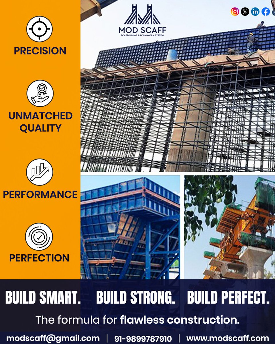 ModscaffIndia's tweet image. 🚀 Build Smart. Build Strong. Build Perfect.
At MOD SCAFF, we deliver Precision ⚙ | Performance 🏗 | Perfection 🔑 

Connect with us 👇🏻
📱 +91-9899787910
🌐 modscaff.com

#ModScaff #FlawlessConstruction #BuildSmart