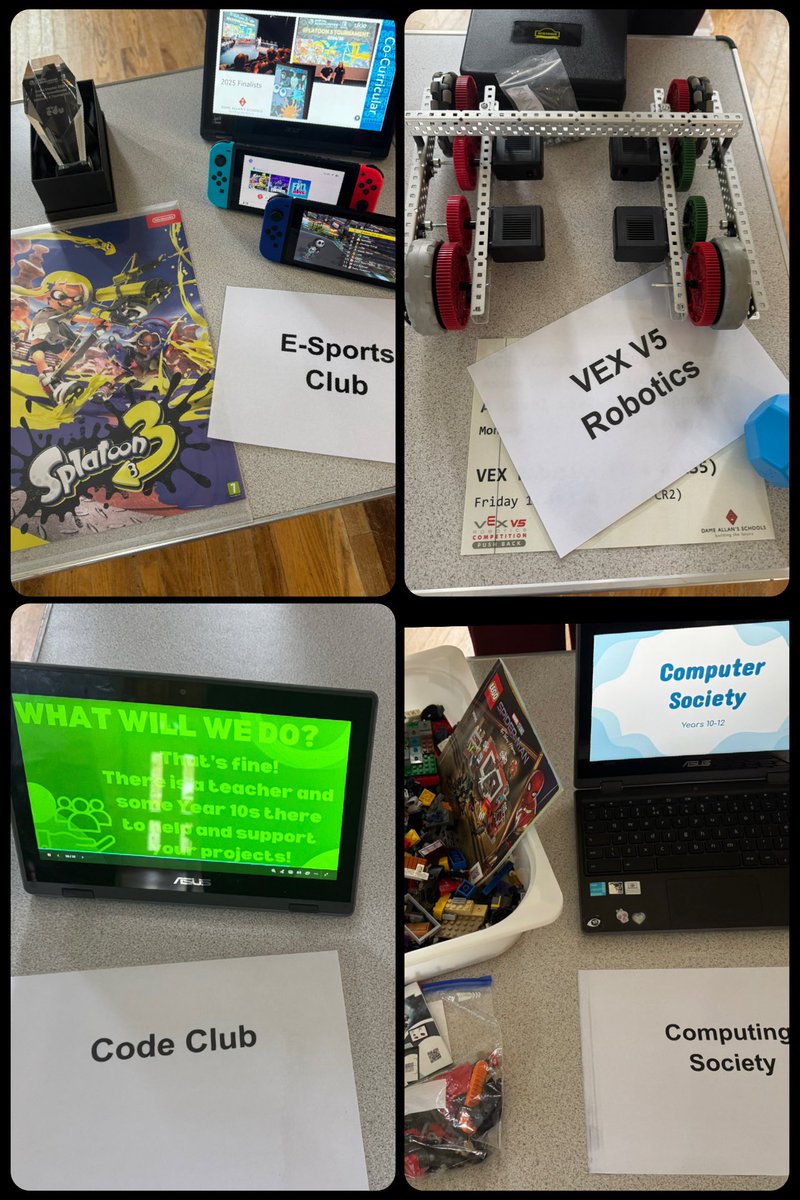 ComputingAtDAS's tweet image. Promoting our clubs at the school co-curricular fair. Lots on offer from the computing department