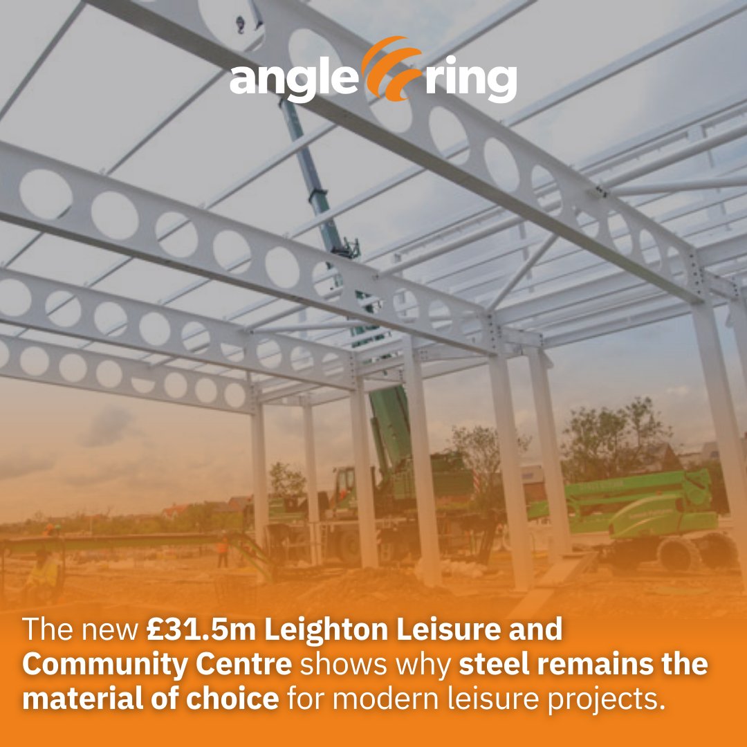 AngleRingCo's tweet image. Steel powers modern leisure projects. 🏗 

The £31.5m Leighton Leisure &amp;amp; Community Centre uses long-span beams &amp;amp; column-free spaces for fast, efficient construction.

📖 newsteelconstruction.com/wp/steel-boost…

#SectionBending  #AngleRing