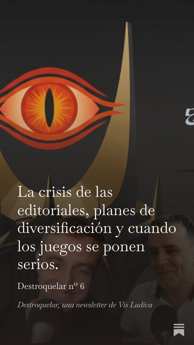 Hoy es sábado, y si hay noticias lúdicas se publica un nuevo Destroquelar, la newsletter de Vis Ludica

open.substack.com/pub/visludica/…