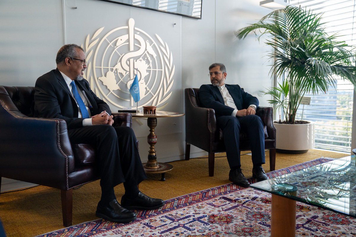 Tedros Adhanom Ghebreyesus (@drtedros) on Twitter photo Met with #Iran's Deputy Foreign Minister <a href="/SKhatibzadeh/">Saeed Khatibzadeh | سعید خطیبزاده</a> at <a href="/WHO/">World Health Organization (WHO)</a> today. We discussed the ways to strengthen resilience of Iran's health system, especially its primary health care foundation and how WHO can continue assisting; and the importance of the #PandemicAccord. Met with #Iran's Deputy Foreign Minister <a href="/SKhatibzadeh/">Saeed Khatibzadeh | سعید خطیبزاده</a> at <a href="/WHO/">World Health Organization (WHO)</a> today. We discussed the ways to strengthen resilience of Iran's health system, especially its primary health care foundation and how WHO can continue assisting; and the importance of the #PandemicAccord.