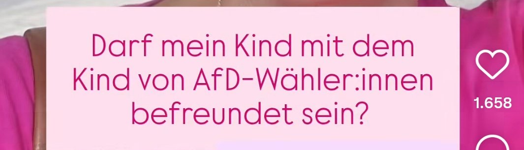 Eine Mutter auf Instagram stellt diese Frage und erlaubt es, schränkt aber den Kontakt zu den Eltern ein, begegenet ihnen mit größtem Misstrauen und will, dass auch das Kind so wenig Kontakt wie möglich zu ihnen hat, da man Menschen mit sehr anderen Werten meiden sollte.

Mir