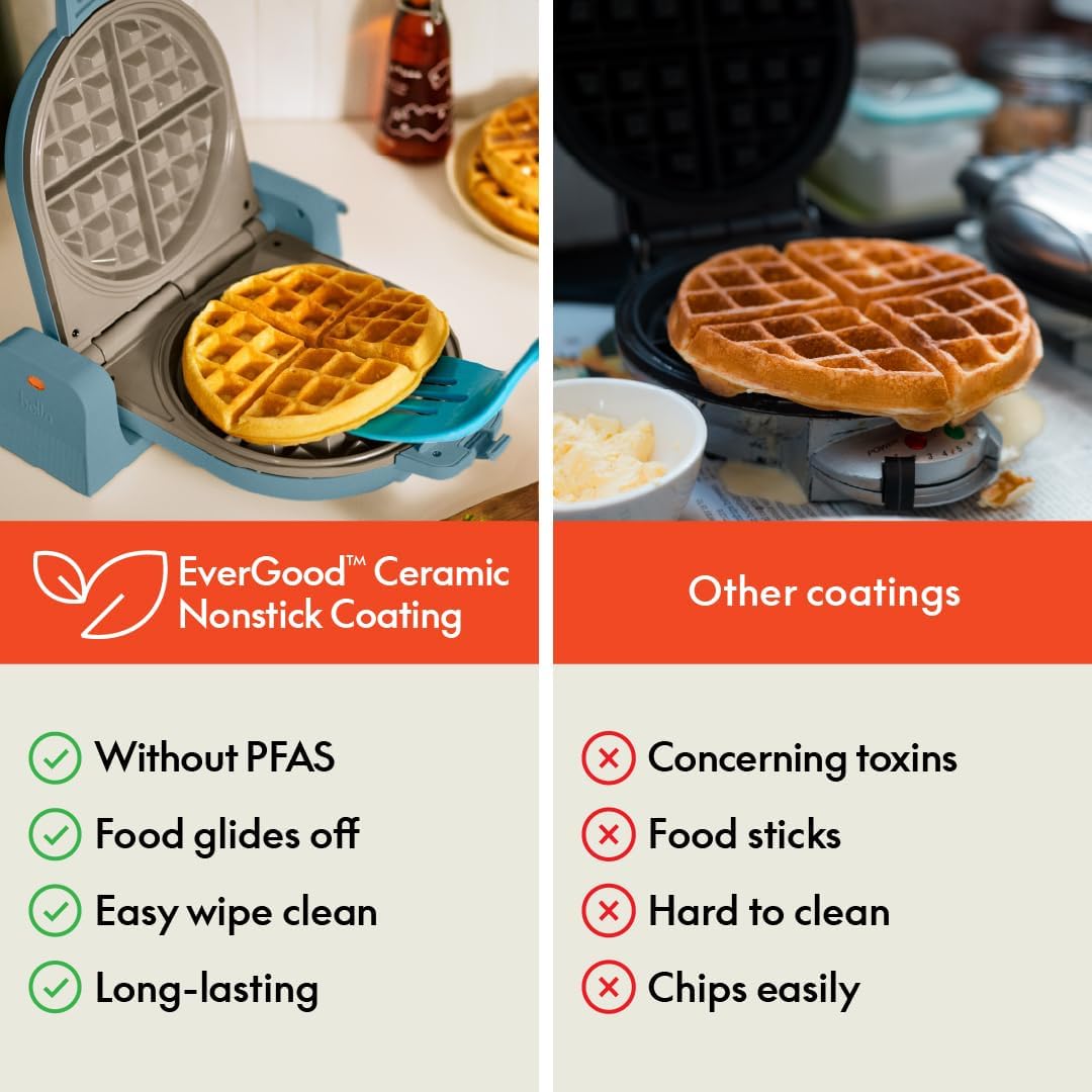zestcasa23's tweet image. Upgrade your breakfast game 🧇 with the bella Flip-n-Store Waffle Maker! EverGood™ ceramic nonstick, 7” wide &amp;amp; 1” deep plates, 1000W power &amp;amp; space-saving design. Perfect waffles anytime! 🍽️✨
👉 tinyurl.com/y9v6hb96

#WaffleMaker #KitchenEssentials #Breakfast