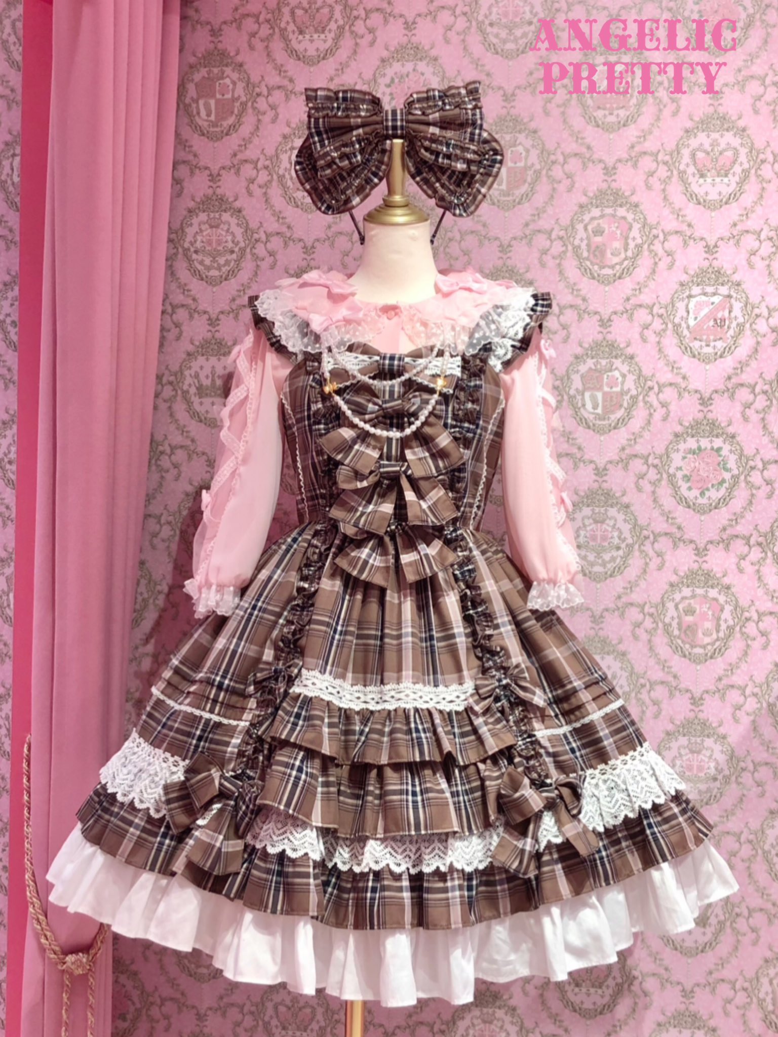 ♡AngelicPretty　タータンチェックレッスンジャンパースカート♡ Tartan Check Dreaming Girl JSK by Angelic Pretty