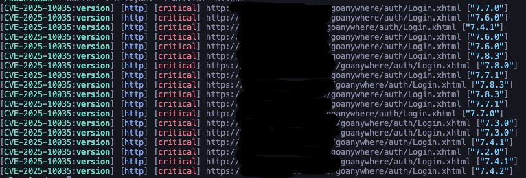 🚨 Critical — CVE-2025-10035 (CVSS 10.0): Fortra has disclosed a deserialization flaw in the GoAnywhere MFT License Servlet that can allow remote command-injection. 

I've created a #nuclei script to detect vulnerable instances at scale:
github.com/rxerium/CVE-20…