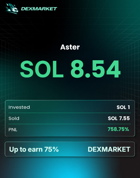 CA: D4rrTNpeJDD3Bf4Yo9ytWeLtj9bE7b9uZf9isgKnpump

$Aster a chance to join a project building a solid foundation for the future. Invest in Aster today to receive great value in the future
Dexmarket.com

#BetaDexMarket #TradeOnDexMarket