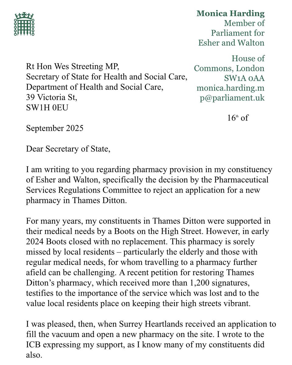 Monica Harding MP tweet media