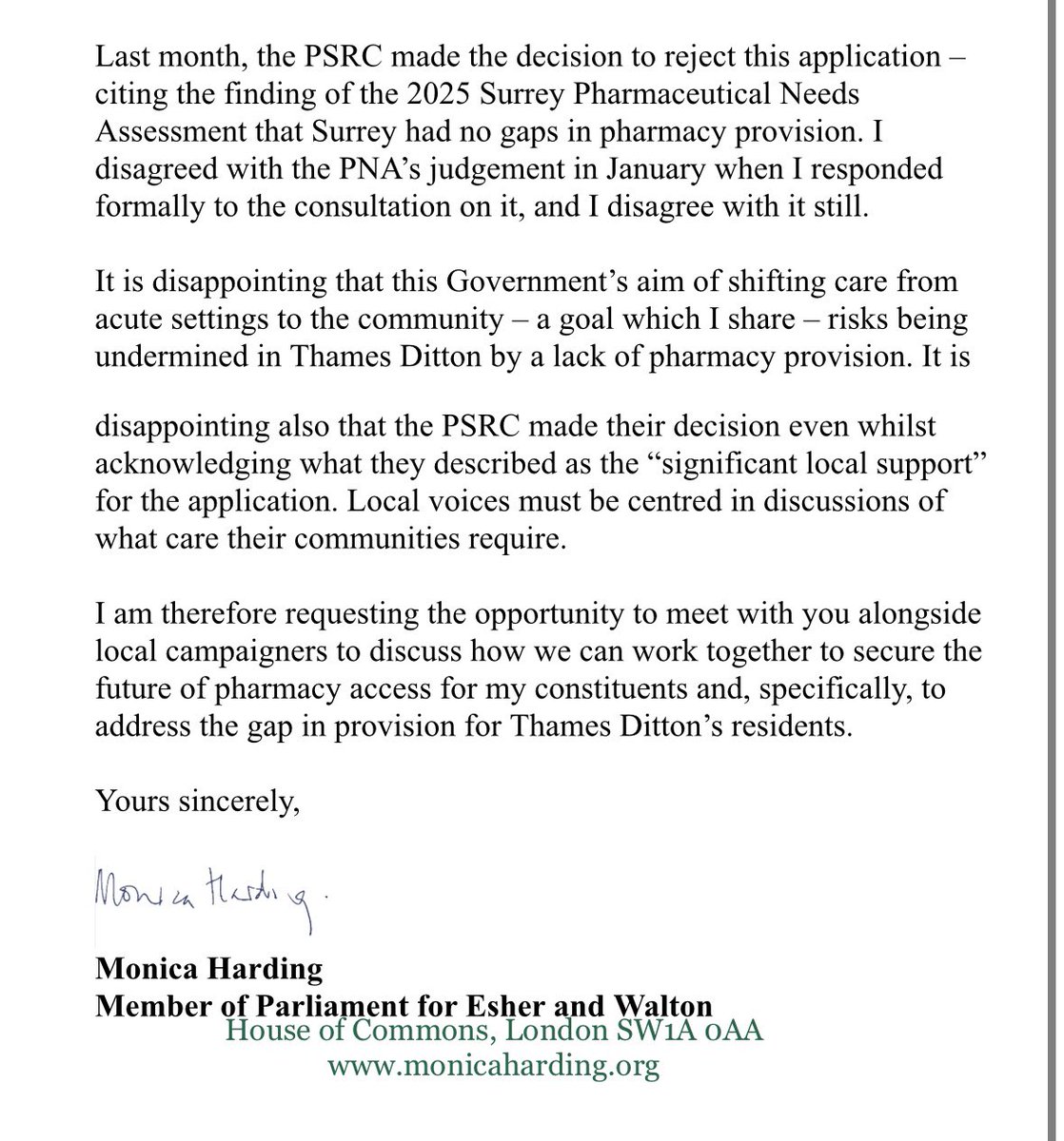 Monica Harding MP tweet media