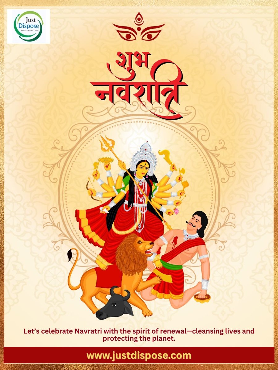 Justdispose's tweet photo. Let’s celebrate Navratri with the spirit of renewal — just like we renew the planet through responsible recycling.

#navratri #ewaste #justdispose #recycling #sustainable #shubhnavratri #festivalofcolors https://t.co/GsR9EWFMnc
