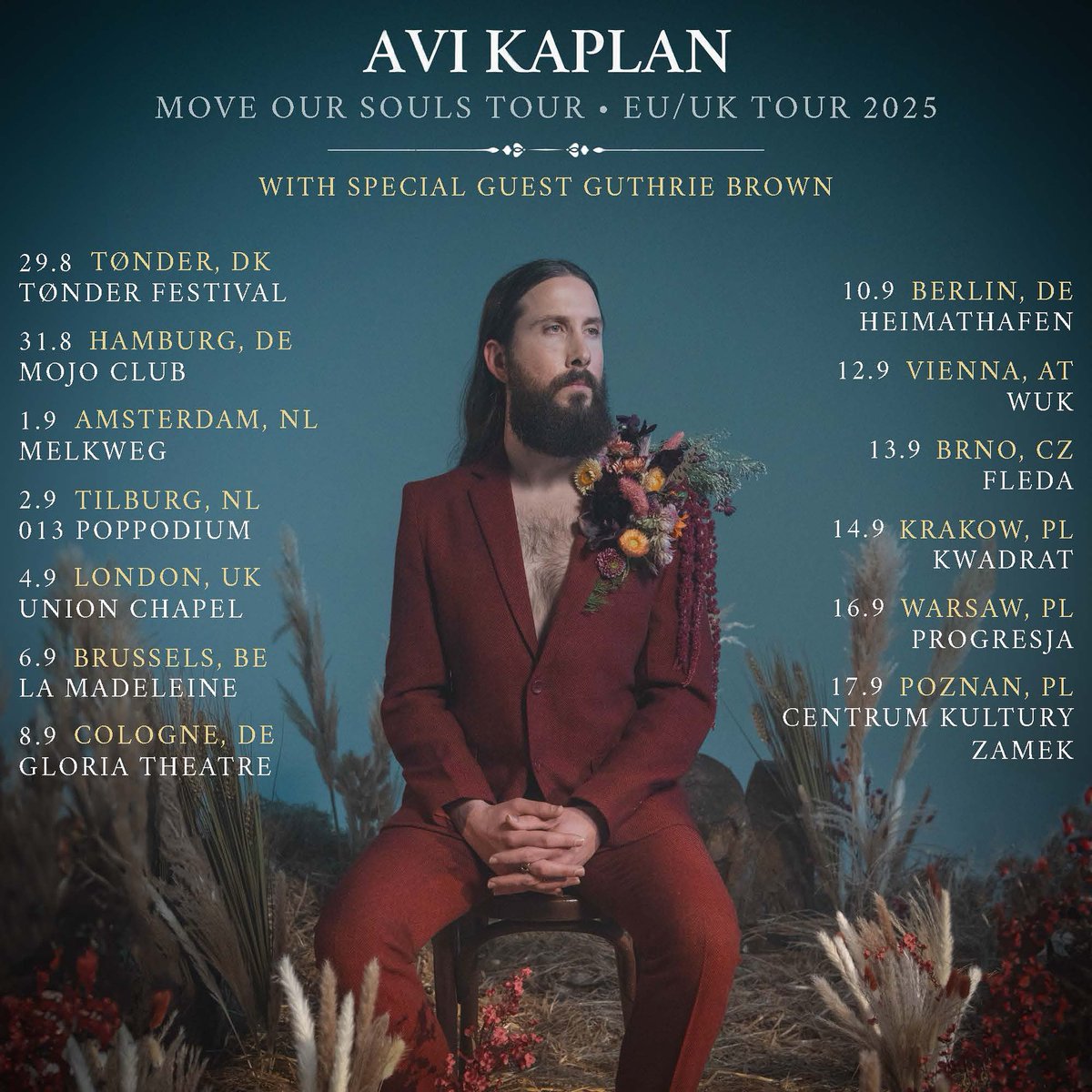 kevincostnerk5's tweet image. WE’RE COMING TO EUROPE!!! So excited to bring the Move Our Souls Tour w/ Special Guest Guthrie Brown across the ocean! Tickets go on sale this Wednesday, April 2nd @ 10am BST / 11am CEST using password: moveoursouls