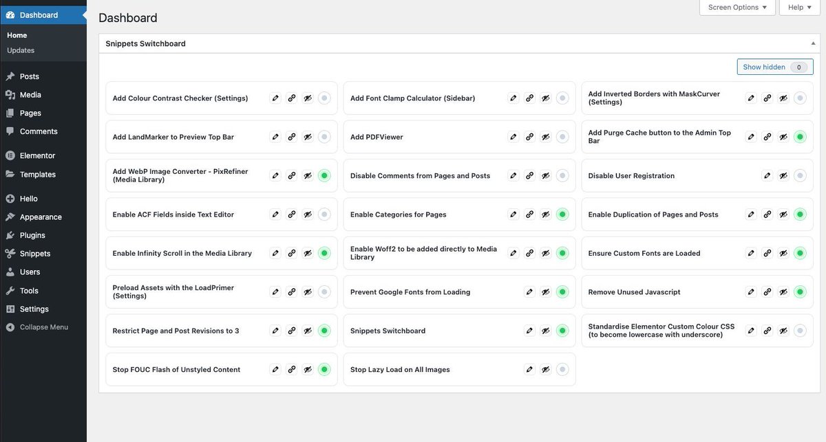ImranWebsites's tweet image. Just set up the Snippets Switchboard with the snips they need to get going :)

youtu.be/kf5Aa-LxYqc?si… 

#wordpress #codesnippets