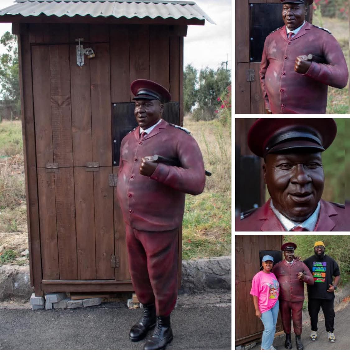 This is great. Sculptors Mandela Ondula and Cheryl Nagawa have created a sculpture of the late celebrated actor Charles Bukeko, popularly known as Papa Shirandula.