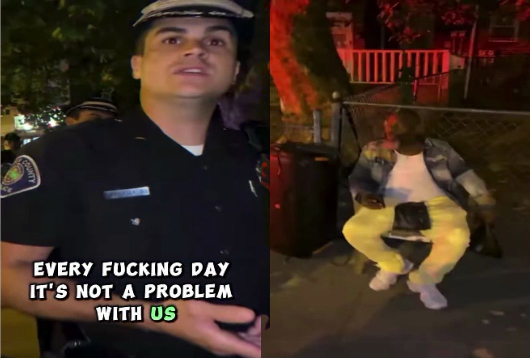 BrownWatch's tweet photo. Spacism + Racism = No Right to Be Left the Fuck Alone by Yurugu. Video Shows NJ Cops Destroy the Play Freedoms of Black Men Standing in Front of Their Yard Bothering No One, Only Disturbing the Peace of Their Public Masters https://t.co/3B0NHMP1dK https://t.co/9vewymRk41