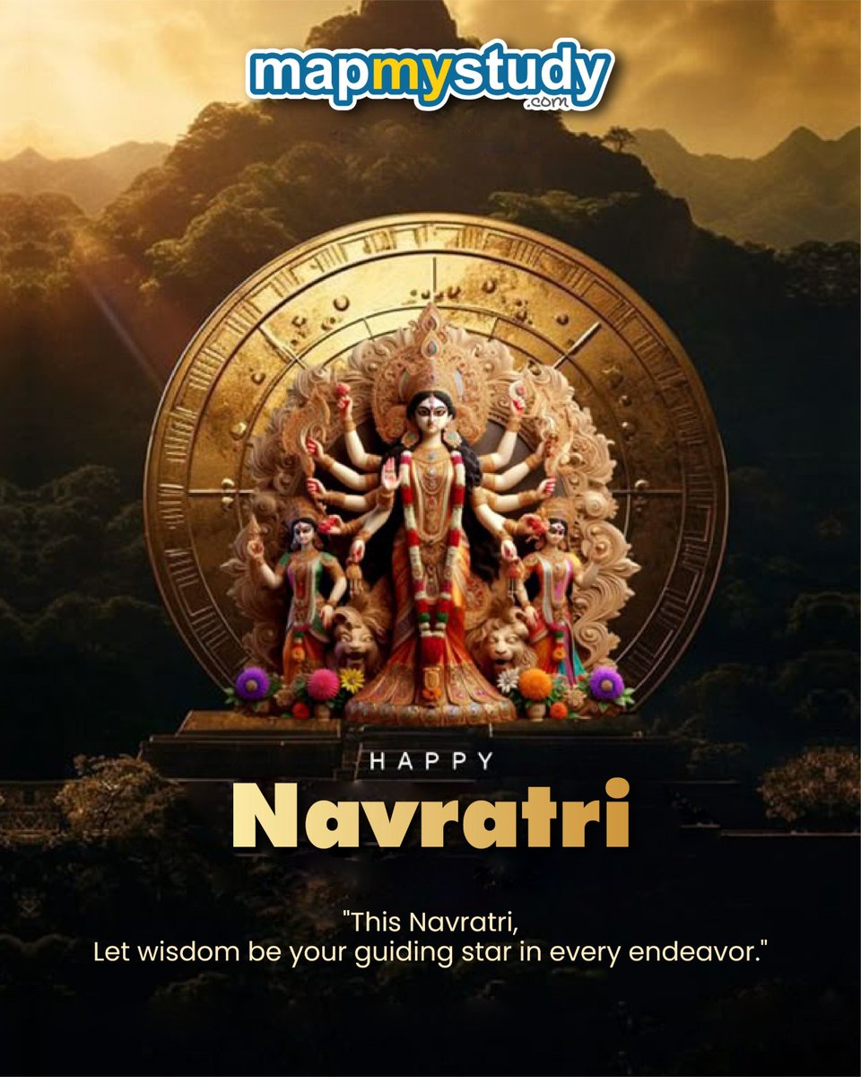 MapMyStudy's tweet image. 🙏 Wishing you all a very Happy Navratri! 🙏
May Maa Durga bless you with strength, wisdom, and happiness. 
Let wisdom be your guiding star in every endeavor. 
#HappyNavratri #Navratri2025 #Blessings #FestivalVibes
#NavratriInspiration #EducationEmpowers #Studyabroad #Mapmystudy