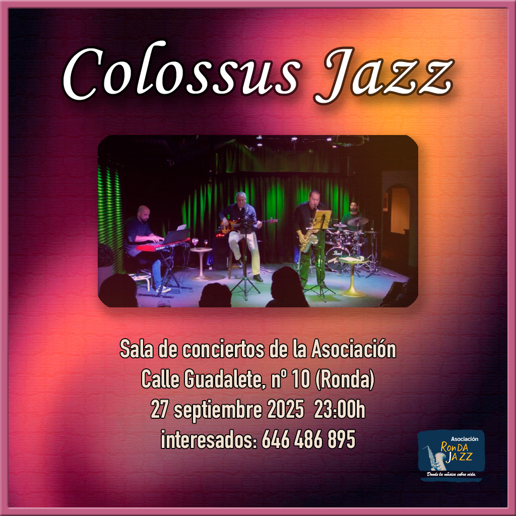 Rondajazz's tweet photo. Próximo concierto en la Sala de la Asociación
#JazzenRonda #concierto #jazz #rondajazz #ronda https://t.co/jZ1xzouUNa
