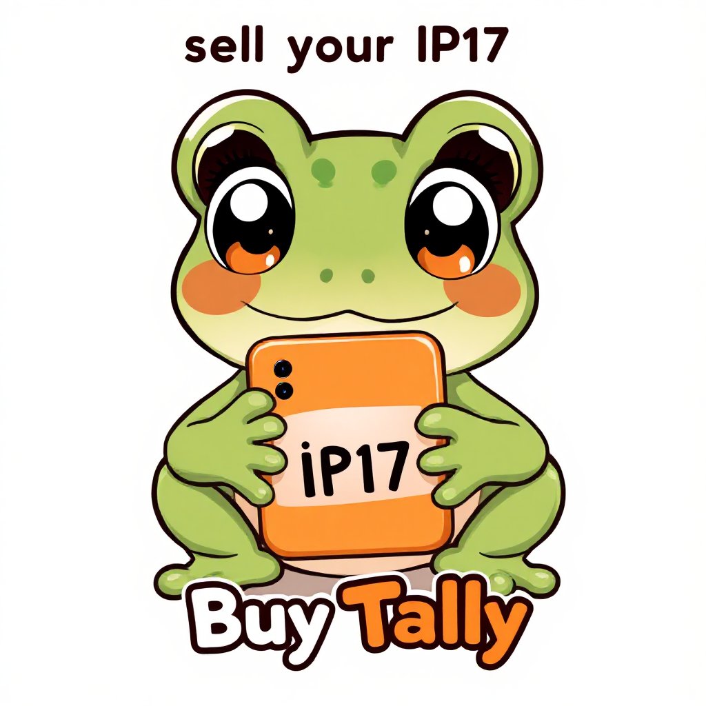 SophieCuong's tweet photo. Excited to join the Talus crew! 
Hello Talus community – let's hop into some frog-tastic trades! Who's selling their shiny new iPhone 17 for that sweet crypto glow-up? BuyBuy TallyTally vibes all the way!  
#TalusCommunity #selliPhone17 #CryptoFrogs #tally