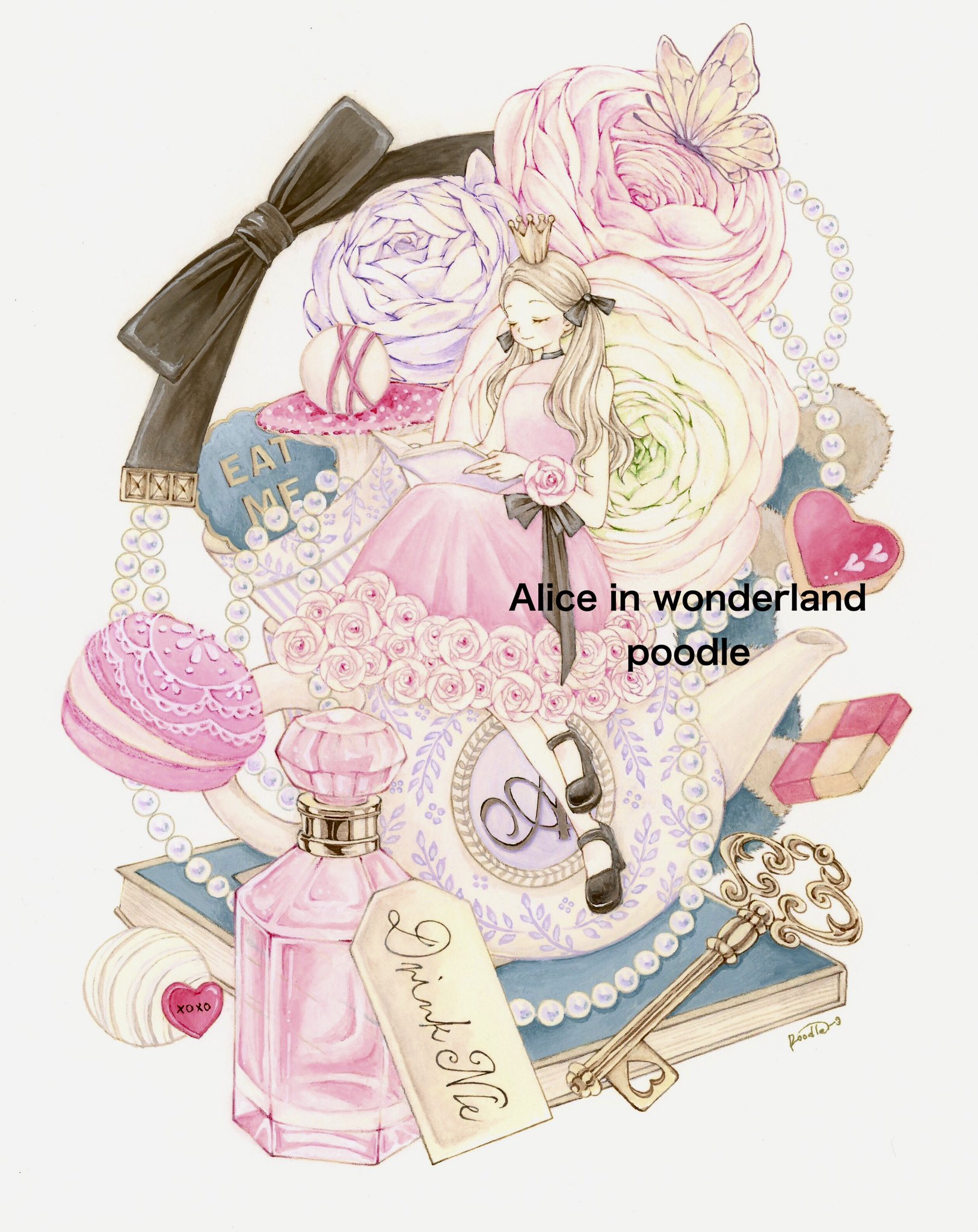 まめたろう☆さま専用（原画）紅い夢【水彩画】ほか　7点おまとめ まめたろう☆さま専用（原画）紅い夢【水彩画】ほか 7点おまとめ
