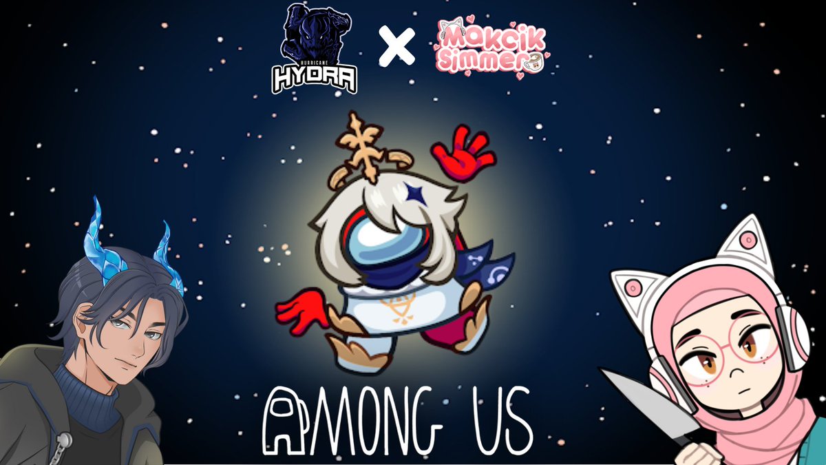 🚨 IT’S HAPPENING TONIGHT! 🚨
🕘 9:30PM MYT

<a href="/hurricane_hydra/">Hurricane Hydra</a> and I are kicking off our FIRST EVER AMONG US LOBBY — and we’ve got an amazing lineup of friends joining in! 

Will your oshi survive… or become emergency food?
Expect chaos, betrayals, and a LOT of sus moments.