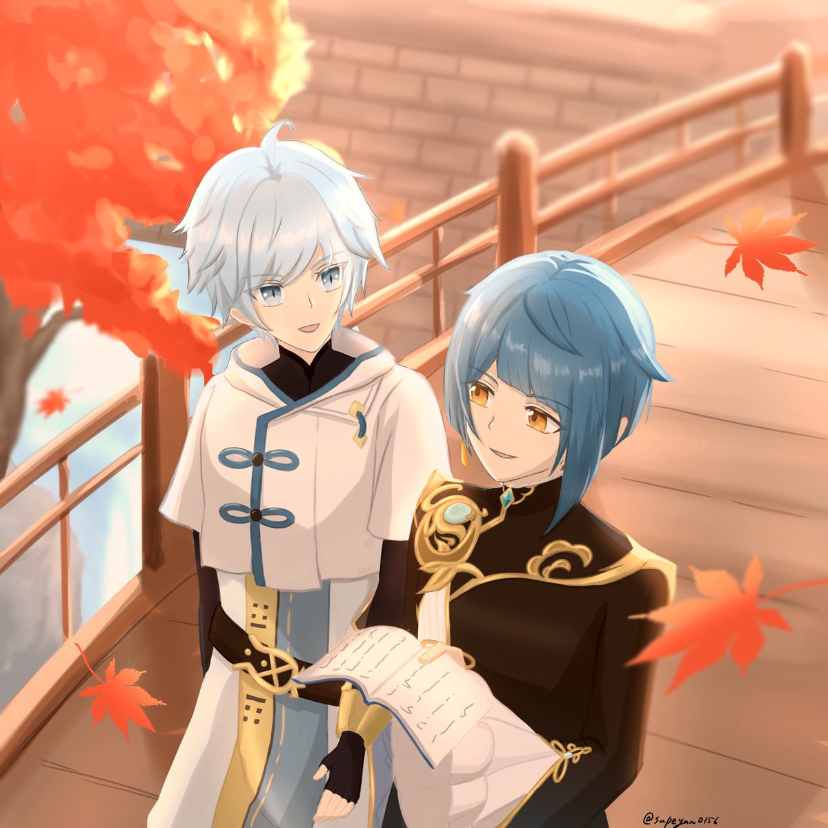 supeyan0156's tweet photo. 読書の秋🍁

#Xingqiu #chongyun #GenshinImpact https://t.co/B7hEUIBLmQ