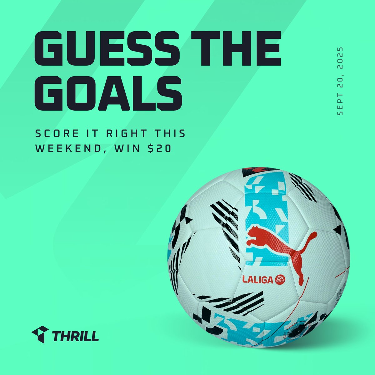 🇪🇸 Guess the Goals - LaLiga edition
How many goals will the teams score in today's LaLiga matches?

$20 for the first correct entry per hour block* (see below) 

Bonus Game 
🔁 Retweet this post for a bonus raffle entry → $10 (5 random winners) 

Let's go!

Rules: 
- One guess