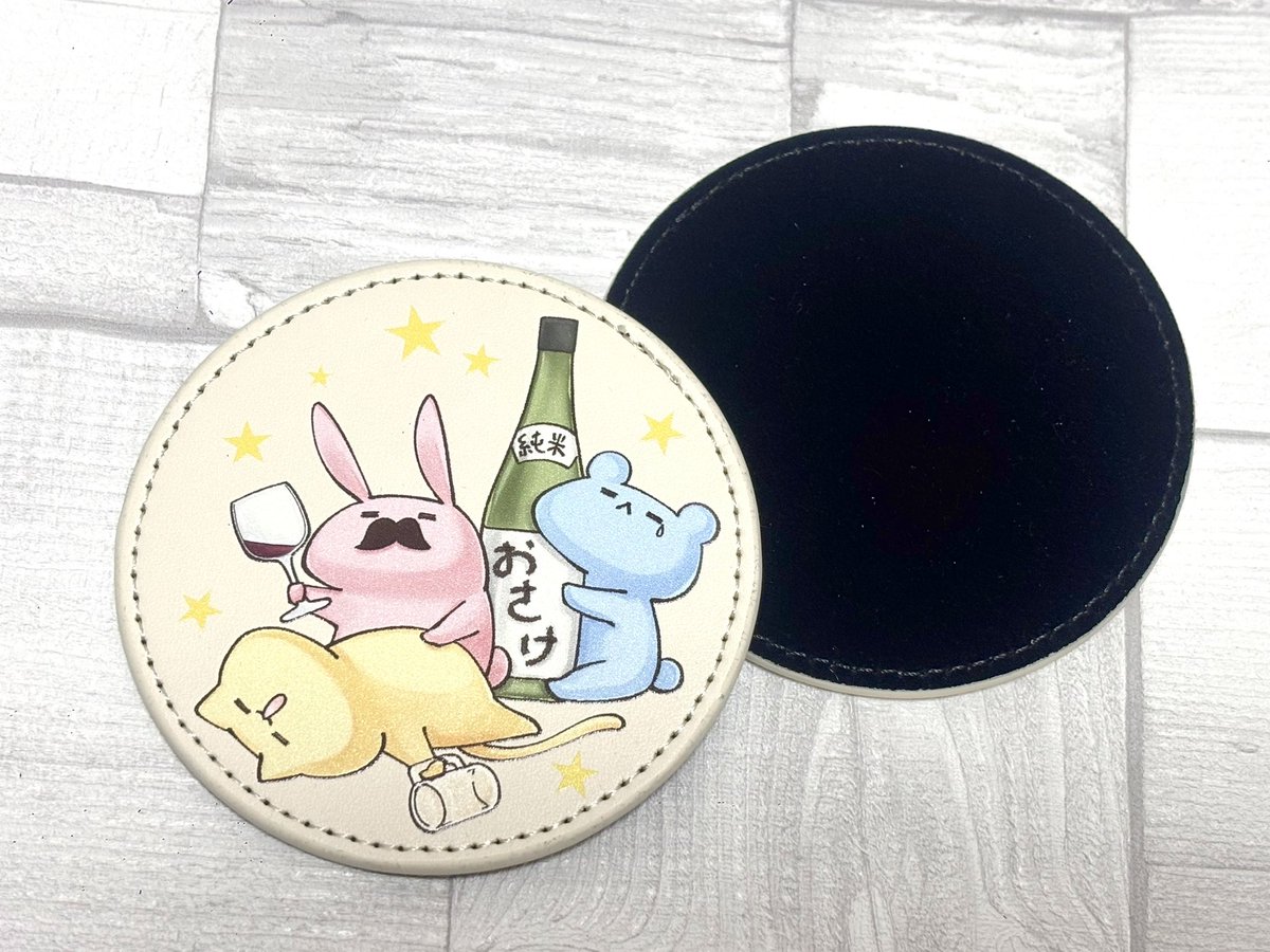 💠グッズ紹介⑦💠
レザーコースター
✼••┈┈┈┈┈┈┈┈••✼

前回大人気だったコースターの第2弾✨今回は、二日酔いのあにまるたちです。
レザー素材なので丈夫で繰り返し使えます👍お酒を飲む時のコースターとしても使ってね🍻·͜·ᰔᩚ