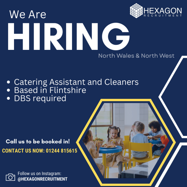 We're on the lookout for catering assistants and cleaning operatives. If you've got a keen eye for detail and love keeping things spick and span, we want to hear from you!