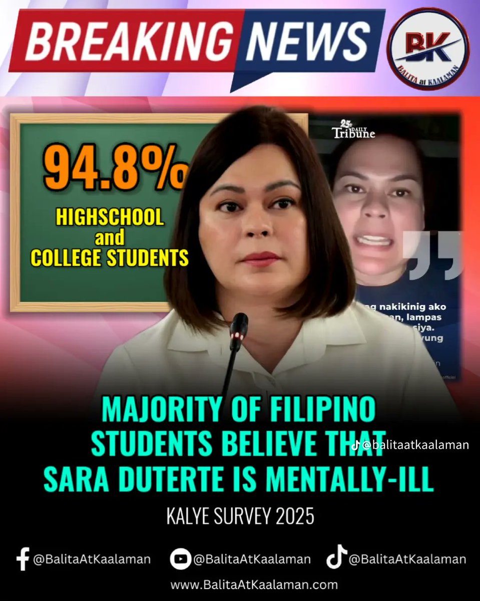 imtheatan's tweet photo. This is exactly why Gen Z in the Philippines isn’t jumping on the “BBM Resign” bandwagon.

Because, in their minds, if BBM is gone, that means he will be replaced by someone they think is not of sound mind. 

Siguro may purpose talaga bakit hindi pa na-impeach si Sara no? 😂 https://t.co/zW17zNn30S