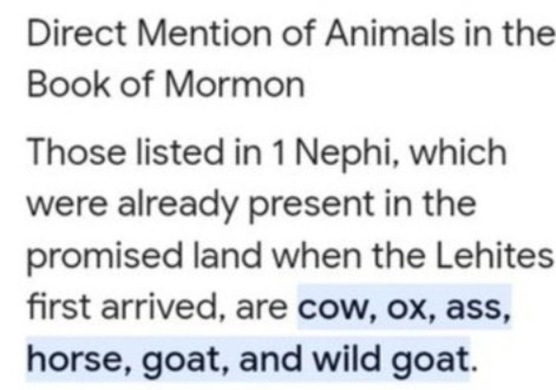 Nephi lands in New World &amp; discovers farm animals! How? 

Jaredites had been here 1500+ years earlier w/flocks &amp; herds. Anyone who’s lived on a farm knows—animals escape.  Especially w/all the Jaredite wars. 

The Nephites lived just south of  Jaredites in a SMALL enclosed area.