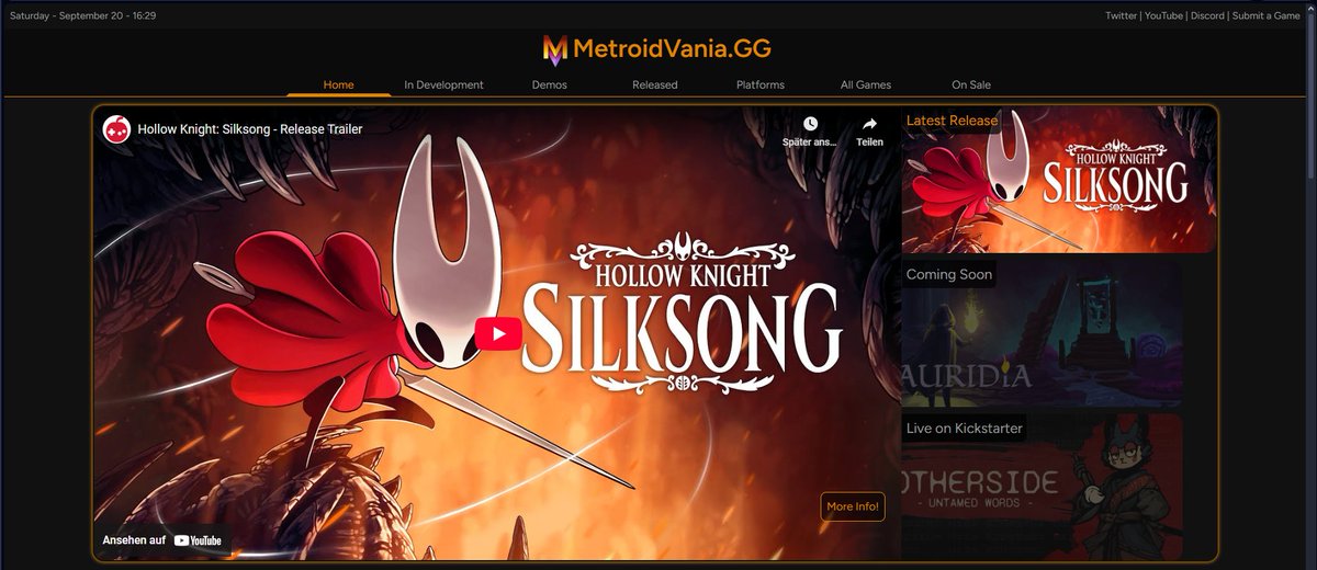 Metroidvania.gg tweet media
