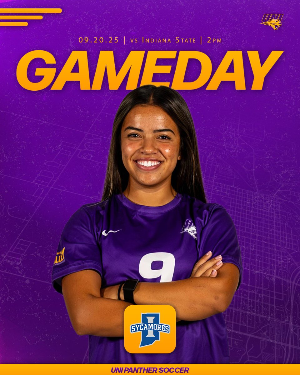 VALLEY OPENER!!! ⚽ 

🆚: Indiana State
📍: Cedar Falls, Iowa
⏰: 2 p.m. CT
🏟️: UNI Soccer Field
📺: bit.ly/4nteMgQ
📊: bit.ly/4n4wM18

#EverLoyal | #1UNI