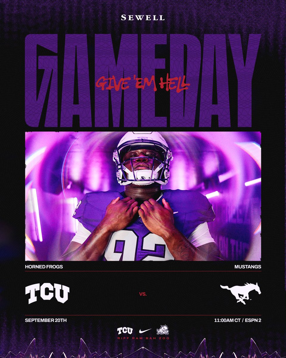 TCUFootball's tweet image. IRON SKILLET GAME DAY‼️
🆚 SMU
📍 Amon G. Carter Stadium
🏈 11:00 AM CT
📺 ESPN 2
#GoFrogs 🐸 #AllHail