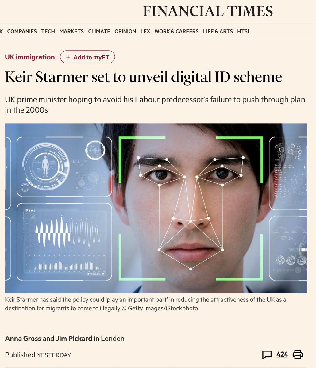 maneco1964's tweet image. The argument from the government is that digital IDs would help discourage illegal migrants but I'd say the soft-touch (money for nothing) Welfare State is what attracts them. We're told it would be easier to interact with government but who in their right mind wants that?